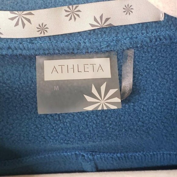 Athleta Full-Zip Vest Front Zippered Pockets Blue - Picture 3 of 6